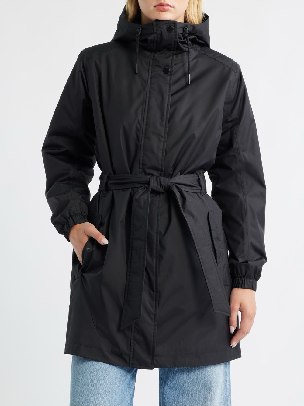 Helly Hansen Classic Insulated Trench Coat Black Large NWOT